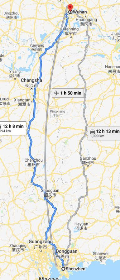 Shenzhen to Wuhan